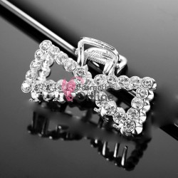 Clama pentru prins parul tip cleste CLM039AA Argintiu cu cristale